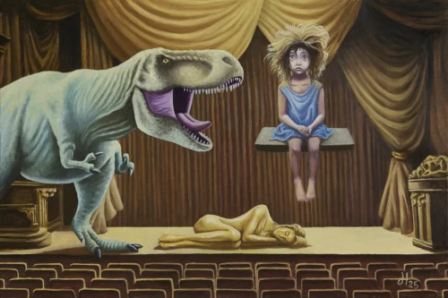 Cuando despertó, el dinosaurio todavía estaba allí