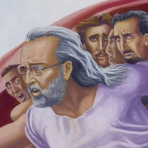 Nicolas Cage creándose a si mismo (detalle) | Óleo sobre lienzo