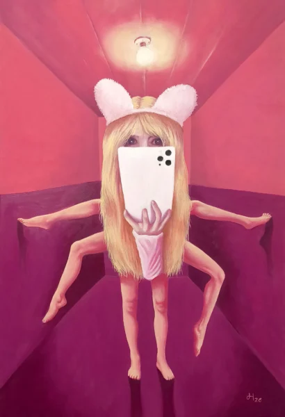 Kawaii - Óleo original de Héctor Gomis